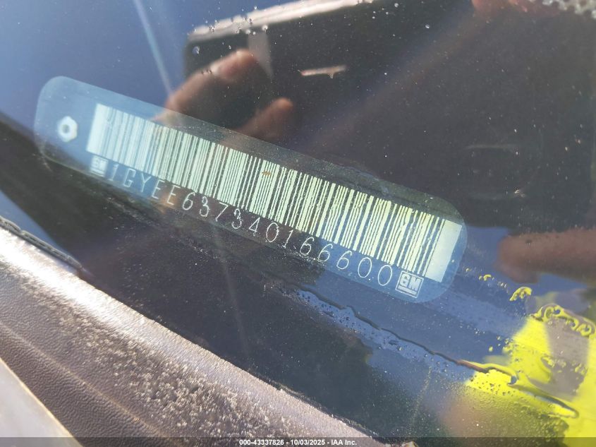 2004 Cadillac Srx Standard VIN: 1GYEE637340166600 Lot: 43337826