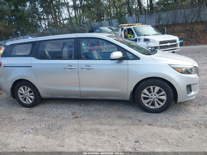2015 Kia Sedona L VIN: KNDMA5C16F6020761 Lot: 43338084