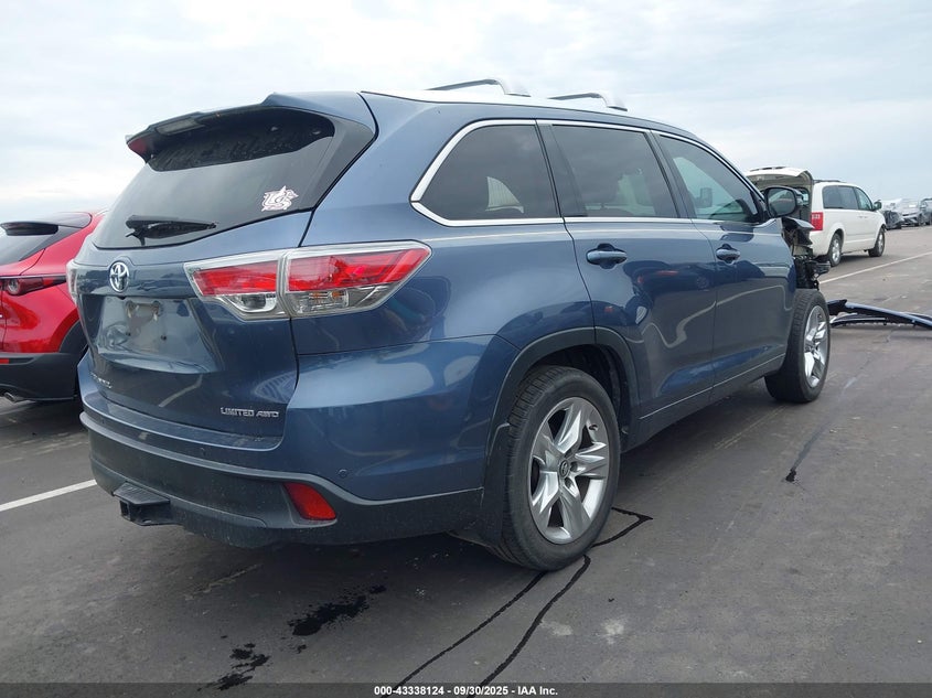 2016 TOYOTA HIGHLANDER LIMITED V6 - 5TDDKRFH8GS333129