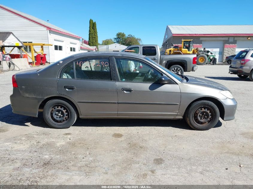 2005 Honda Civic Vp VIN: 2HGES16305H629916 Lot: 43338290