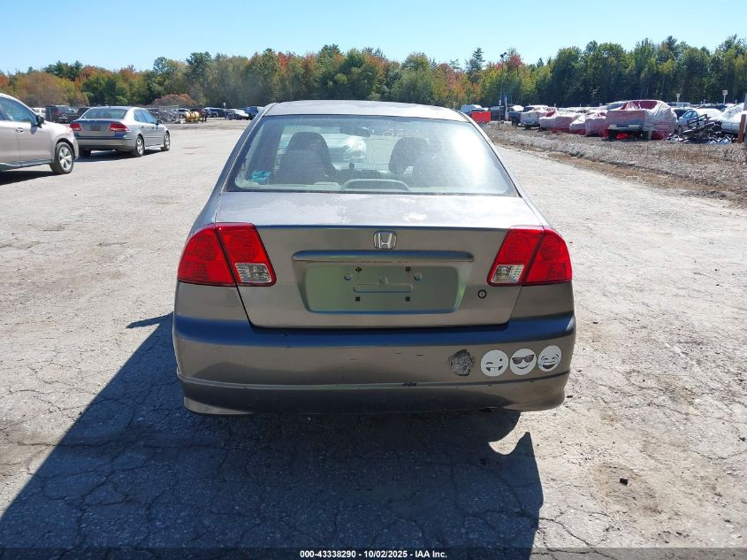2005 Honda Civic Vp VIN: 2HGES16305H629916 Lot: 43338290