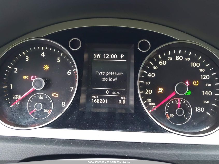 2011 Volkswagen Cc Sport VIN: WVWMP7AN2BE733544 Lot: 43338300