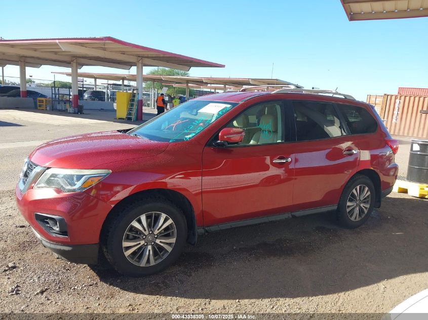 2017 Nissan Pathfinder Sl VIN: 5N1DR2MM5HC621689 Lot: 43338309