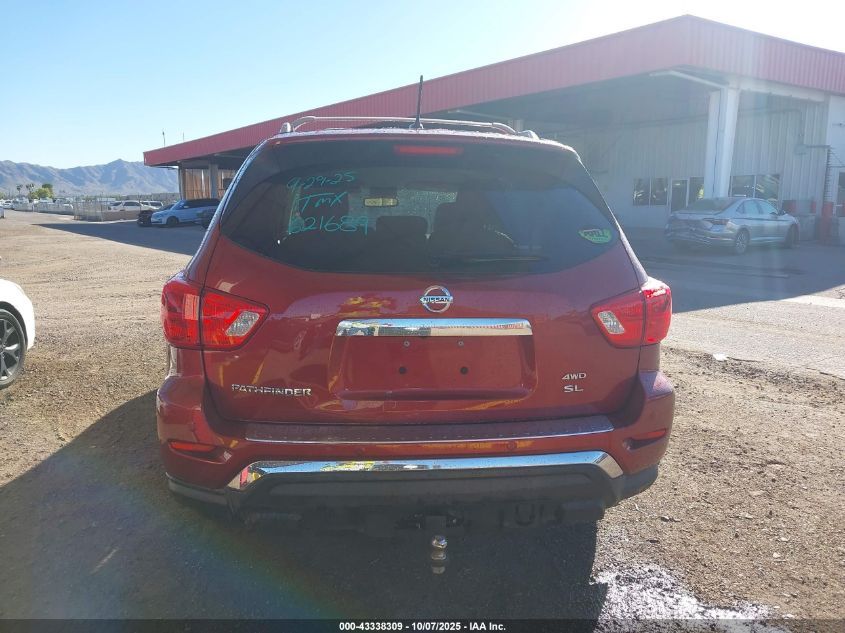 2017 Nissan Pathfinder Sl VIN: 5N1DR2MM5HC621689 Lot: 43338309