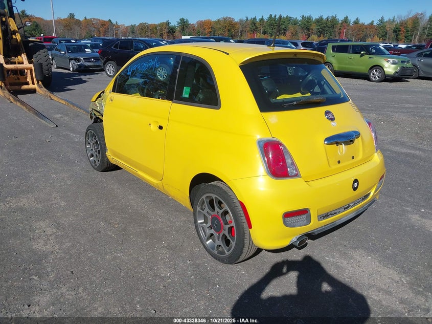 Vin: 3c3cffbr8ft545552, lot: 43833060, fiat 500 sport 20153