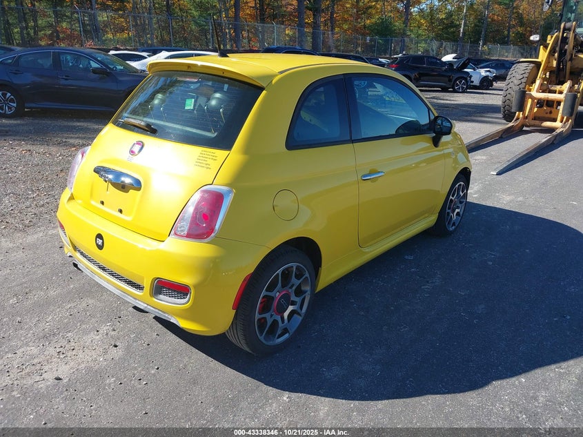 Vin: 3c3cffbr8ft545552, lot: 43833060, fiat 500 sport 20154