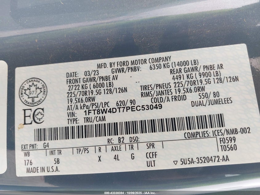 1FT8W4DT7PEC53049 2023 FORD F450 photo no. 9