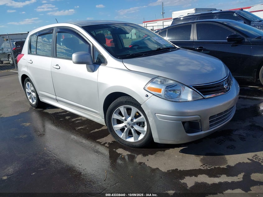 2012 Nissan Versa 1.8 Sl silver hatchback gasoline 3N1BC1CP8CK298585 photo #1