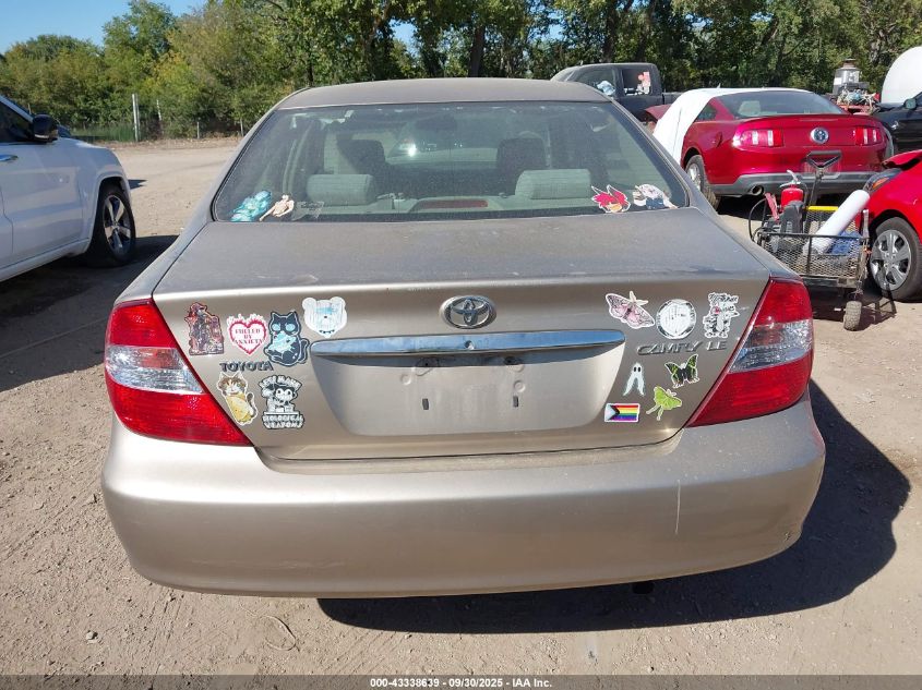 2002 Toyota Camry Le VIN: 4T1BE32K52U517053 Lot: 43338639