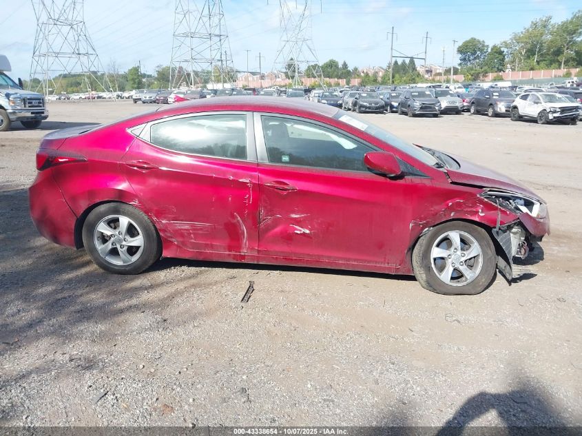 2014 Hyundai Elantra Se VIN: 5NPDH4AEXEH466668 Lot: 43338654