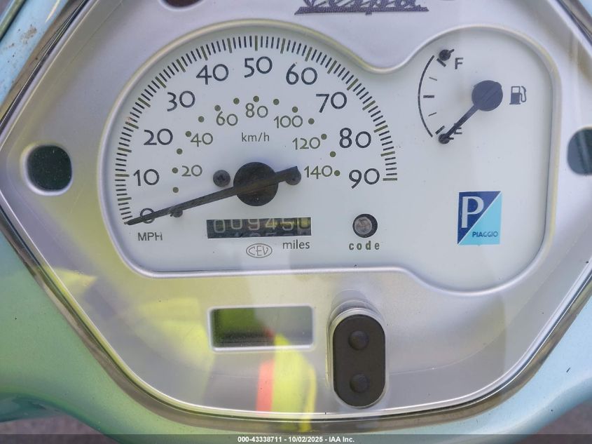 2006 Vespa Lx 150 VIN: ZAPM448F865003731 Lot: 43338711