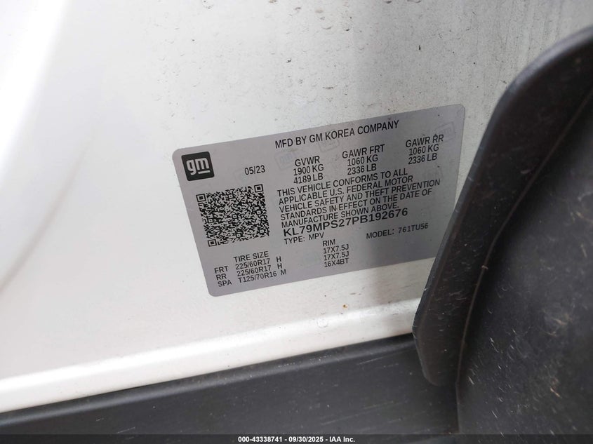 2023 CHEVROLET TRAILBLAZER FWD LT - KL79MPS27PB192676