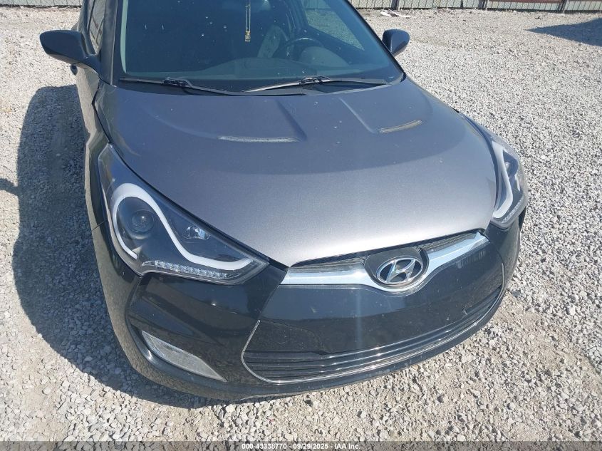 2013 Hyundai Veloster Base W/Black VIN: KMHTC6AD6DU164467 Lot: 43338770