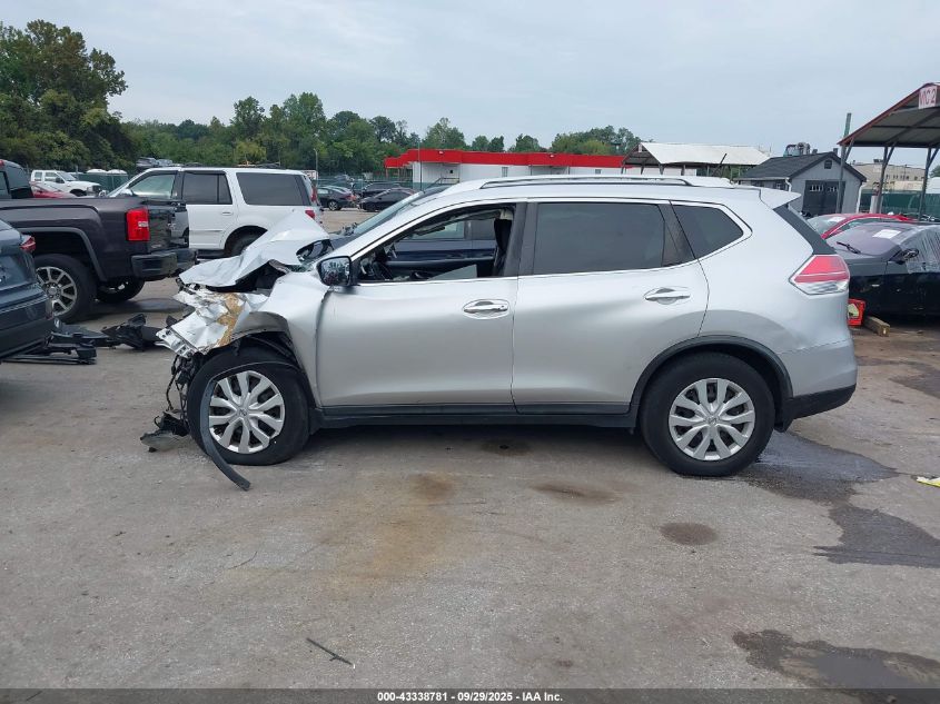 2016 Nissan Rogue S VIN: KNMAT2MV8GP707684 Lot: 43338781