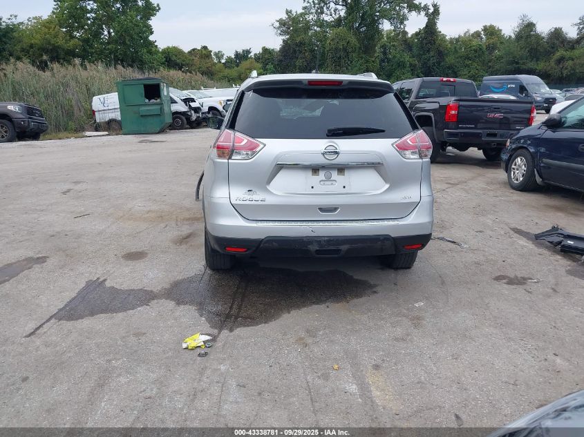 2016 Nissan Rogue S VIN: KNMAT2MV8GP707684 Lot: 43338781
