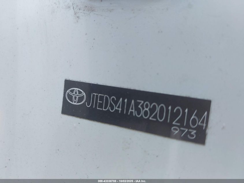 2008 Toyota Highlander VIN: JTEDS41A382012164 Lot: 43338788