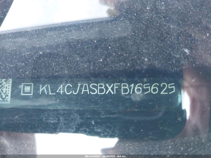 2015 Buick Encore VIN: KL4CJASBXFB165625 Lot: 43338807