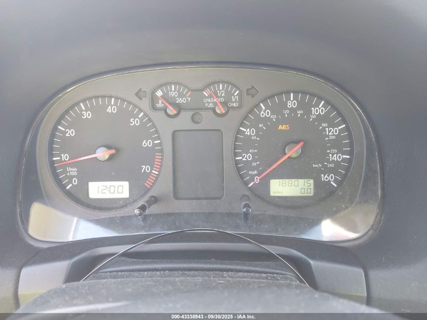 1999 Volkswagen Jetta Gls Vr6 VIN: 3VWSE29M6XM036095 Lot: 43338943