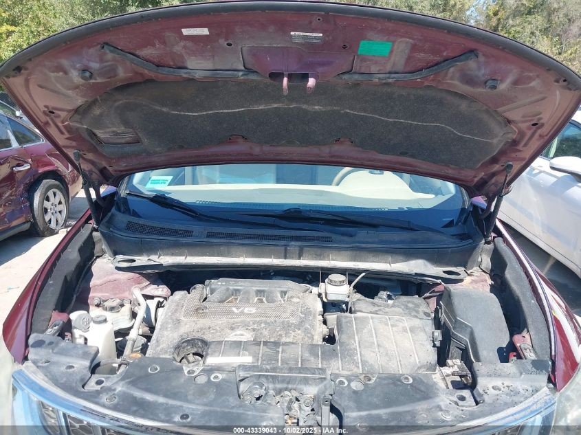 2012 Nissan Murano Sv VIN: JN8AZ1MW6CW212762 Lot: 43339043