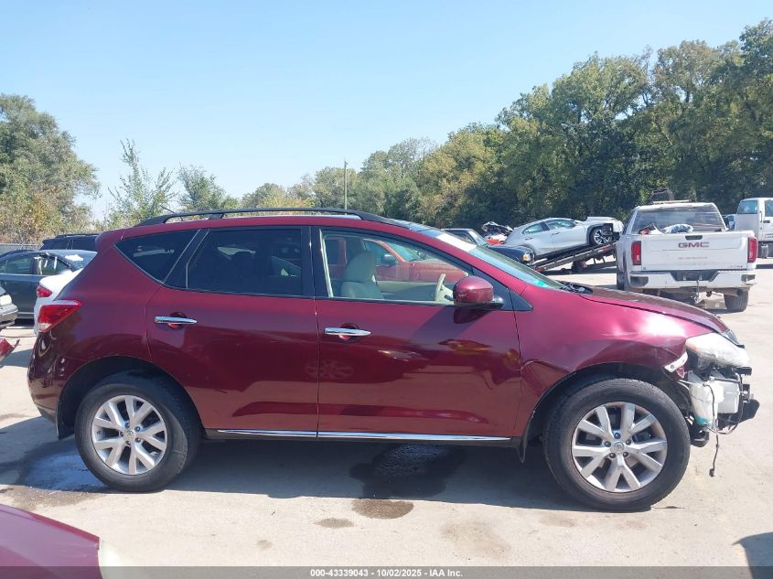 2012 Nissan Murano Sv VIN: JN8AZ1MW6CW212762 Lot: 43339043