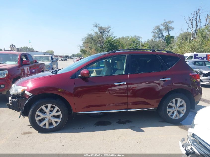 2012 Nissan Murano Sv VIN: JN8AZ1MW6CW212762 Lot: 43339043