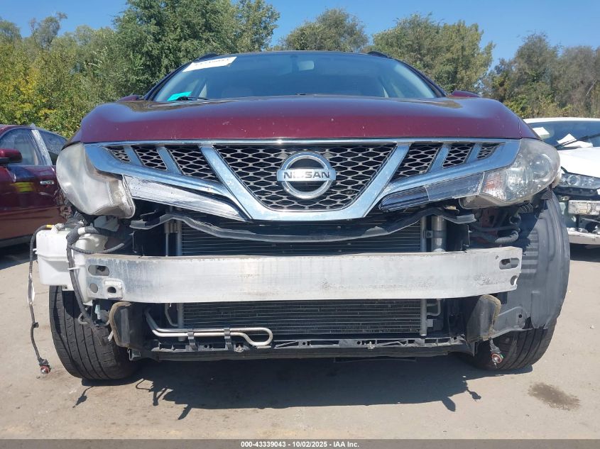 2012 Nissan Murano Sv VIN: JN8AZ1MW6CW212762 Lot: 43339043