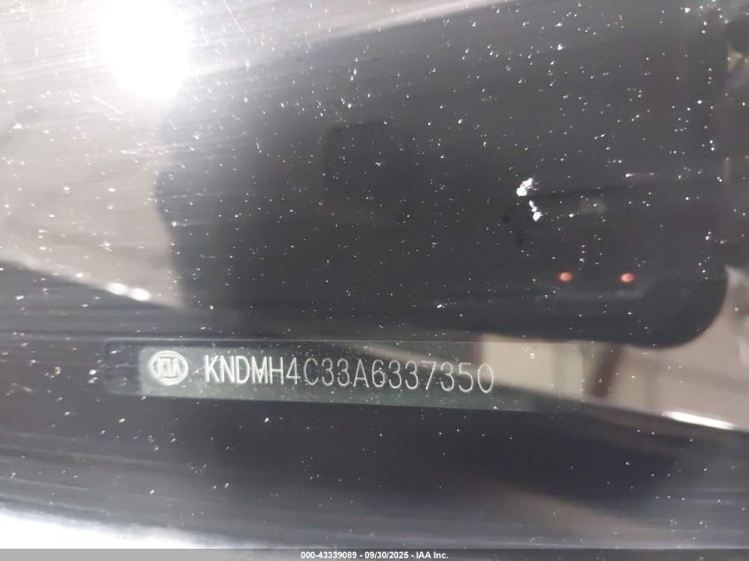 2010 Kia Sedona Ex VIN: KNDMH4C33A6337350 Lot: 43339089