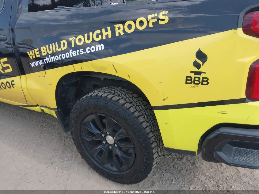 2022 Chevrolet Silverado 1500 Ltd 2Wd Short Bed Custom VIN: 1GCPWBEK3NZ109154 Lot: 43339113