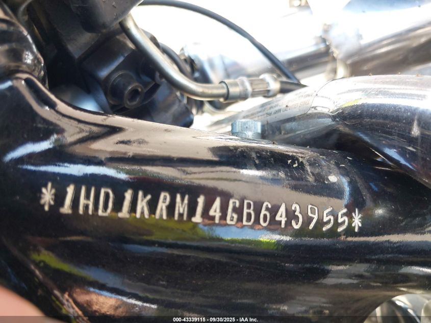 2016 Harley-Davidson Flhxs Street Glide Special VIN: 1HD1KRM14GB643955 Lot: 43339115