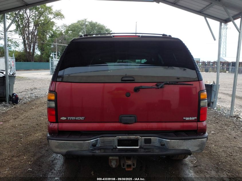 2006 Chevrolet Tahoe Ls VIN: 1GNEK13T96R136084 Lot: 43339186