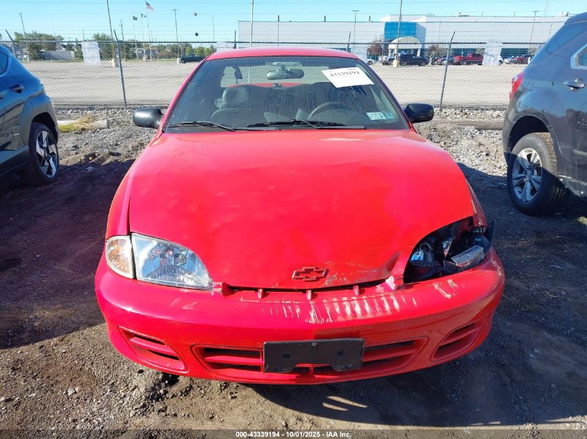 2002 Chevrolet Cavalier Cng VIN: 1G1JC524727458730 Lot: 43339194