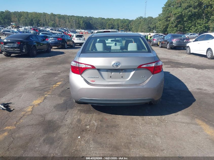 2014 Toyota Corolla Le VIN: 2T1BURHE4EC014952 Lot: 43339269