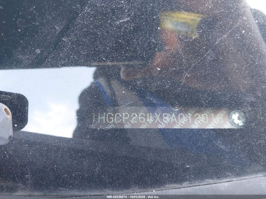 2008 Honda Accord 2.4 Lx-P VIN: 1HGCP264X8A012016 Lot: 43339274