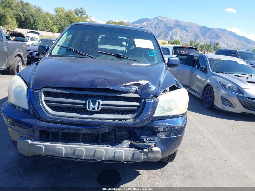 2004 Honda Pilot Ex-L VIN: 2HKYF18574H555012 Lot: 43339553
