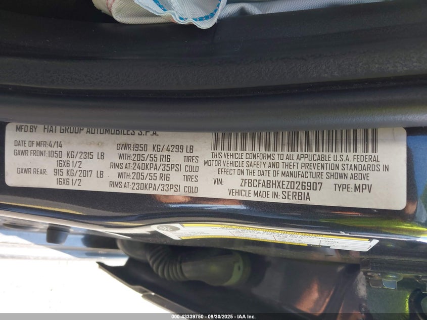 2014 FIAT 500L EASY - ZFBCFABHXEZ026907