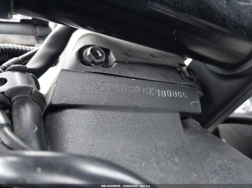 2016 Honda Cbr600 Ra VIN: JH2PC4080GK900065 Lot: 43339939