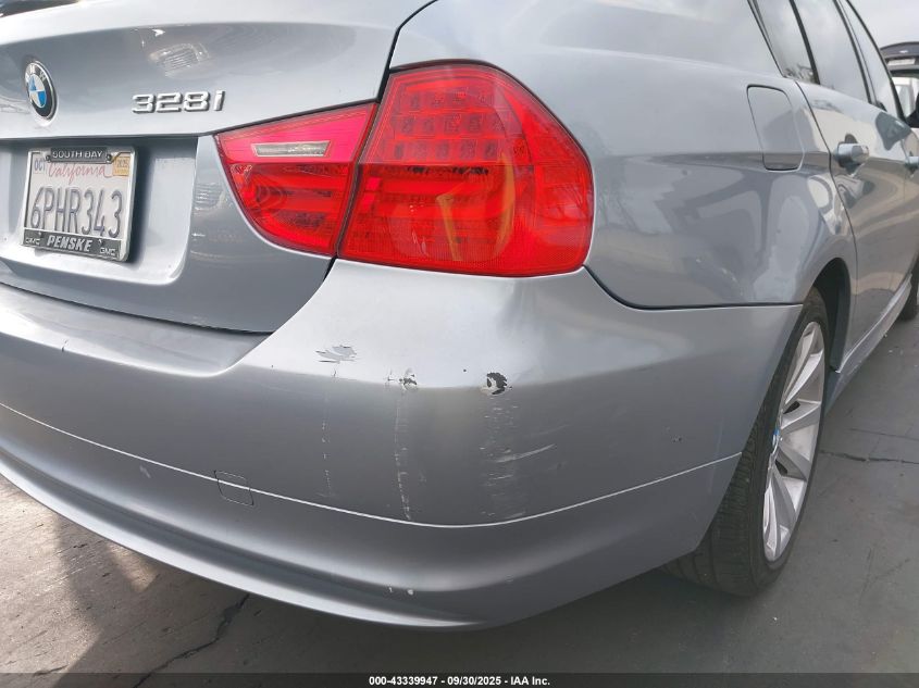 2011 BMW 328I VIN: WBAPH5G50BNM75334 Lot: 43339947