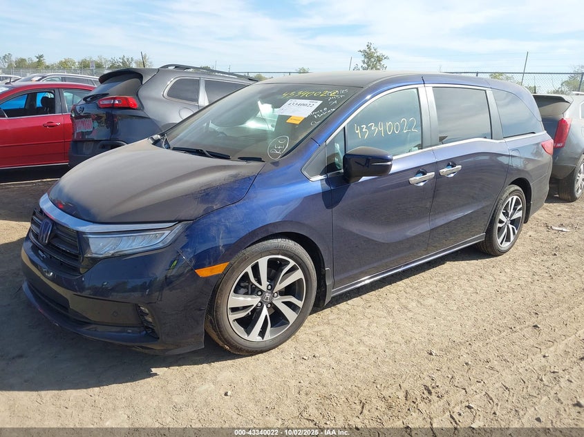 2023 Honda Odyssey Touring blue van gasoline 5FNRL6H87PB046402 photo #3
