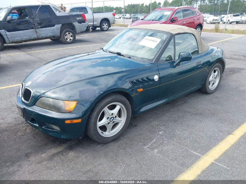 1997 BMW Z3 1.9L Roadster VIN: 4USCH7328VLB80648 Lot: 43340068