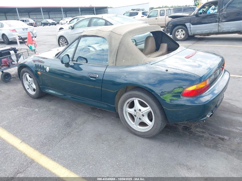 1997 BMW Z3 1.9L Roadster VIN: 4USCH7328VLB80648 Lot: 43340068