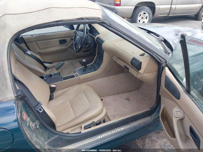 1997 BMW Z3 1.9L Roadster VIN: 4USCH7328VLB80648 Lot: 43340068