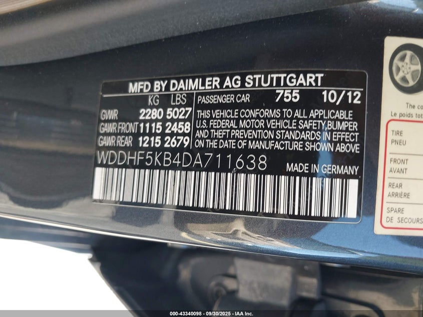 2013 MERCEDES-BENZ E 350 - WDDHF5KB4DA711638