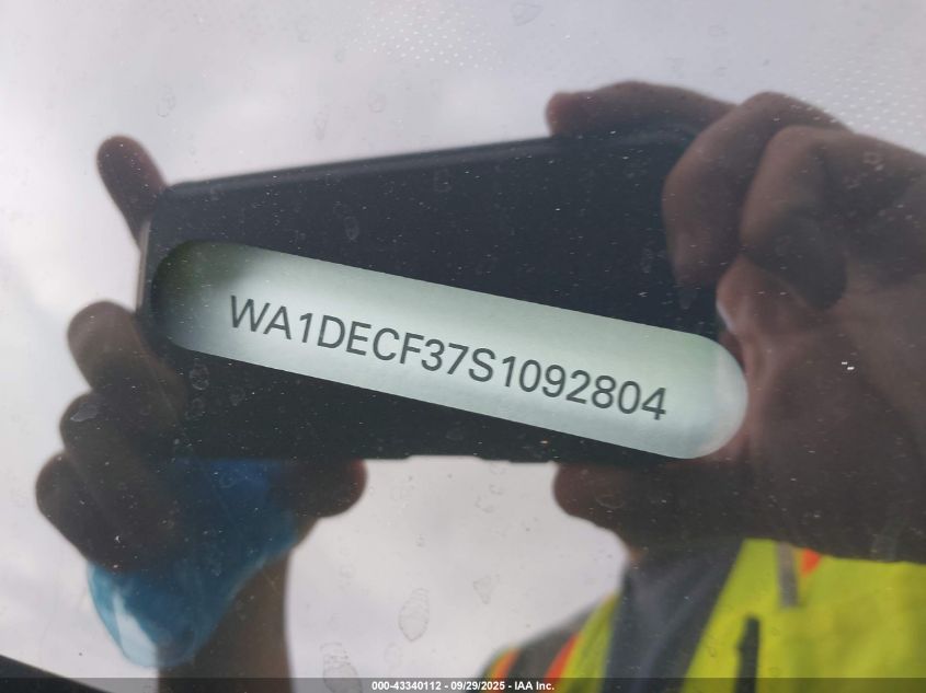 2025 Audi Q3 Premium 45 Tfsi S Line Quattro Tiptronic VIN: WA1DECF37S1092804 Lot: 43340112