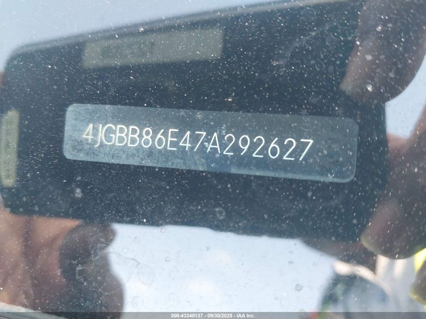 2007 Mercedes-Benz Ml 350 4Matic VIN: 4JGBB86E47A292627 Lot: 43340137