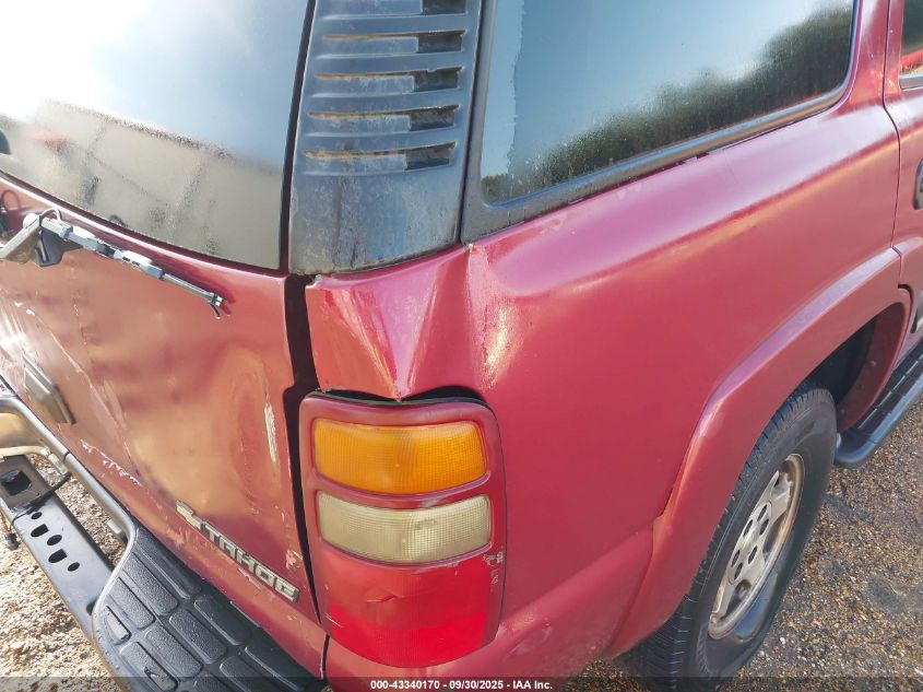 2005 Chevrolet Tahoe Ls VIN: 1GNEC13T85R273741 Lot: 43340170