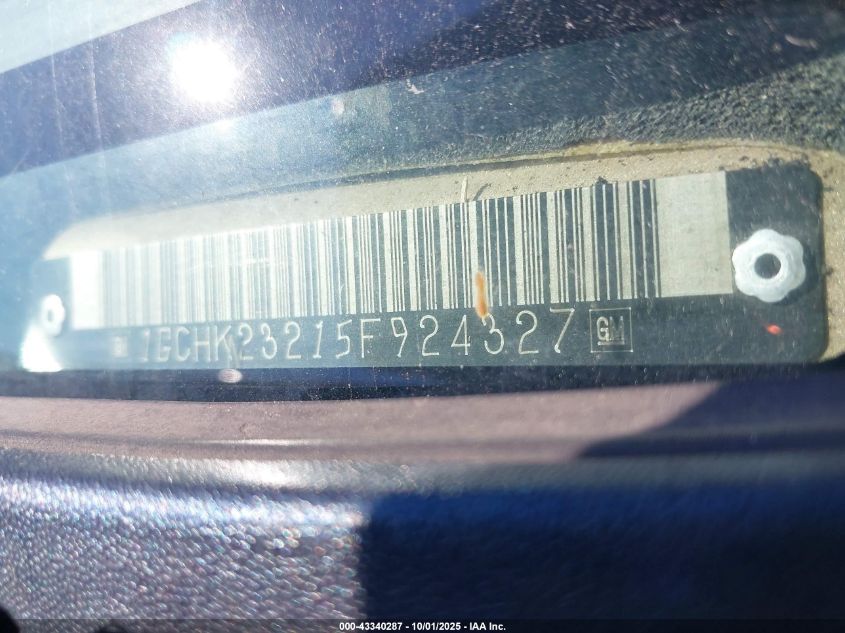 2005 Chevrolet Silverado 2500Hd Ls VIN: 1GCHK23215F924327 Lot: 43340287