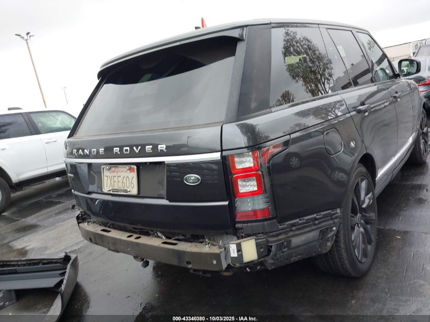 2016 Land Rover Range Rover 5.0L V8 Supercharged VIN: SALGS2EF6GA317764 Lot: 43340380