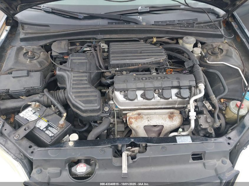 2003 Honda Civic Lx VIN: 2HGES15583H509569 Lot: 43340515