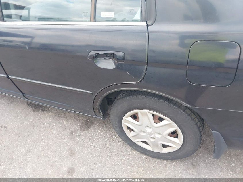 2003 Honda Civic Lx VIN: 2HGES15583H509569 Lot: 43340515