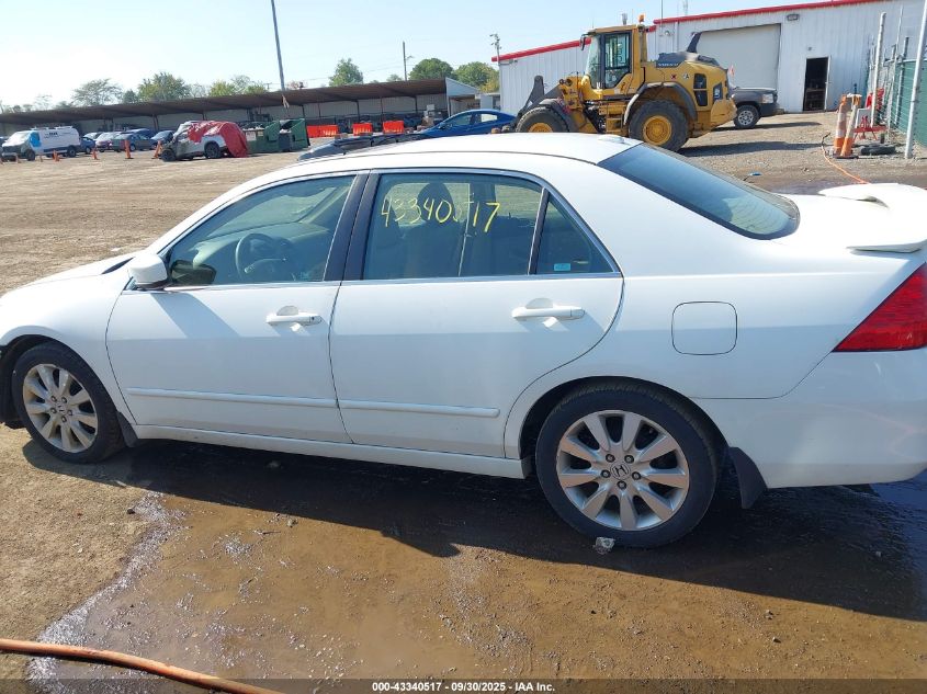 2007 Honda Accord 3.0 Ex VIN: 1HGCM66587A037780 Lot: 43340517